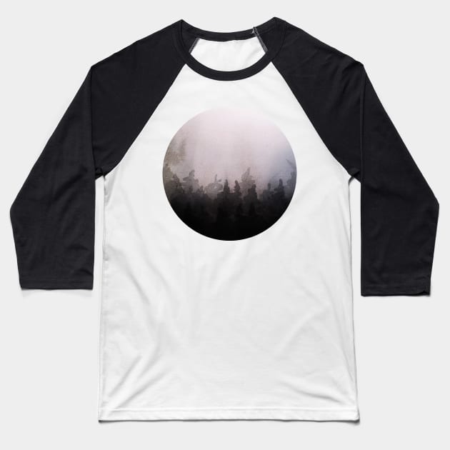 Watercolor navy forest Baseball T-Shirt by WhalesWay